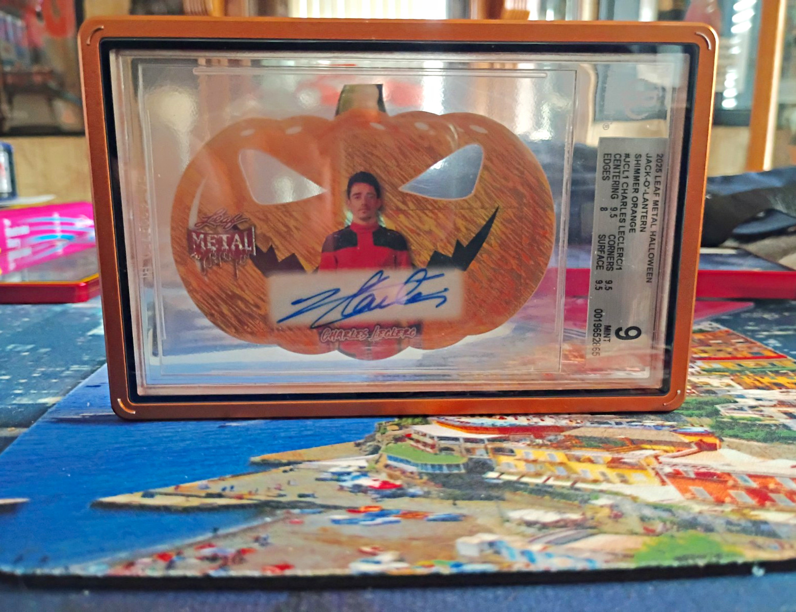 Leaf 2025 Metal Halloween Pumkin Die-cut J-CL1 Charles Leclerc Auto 1/1 BGS 9