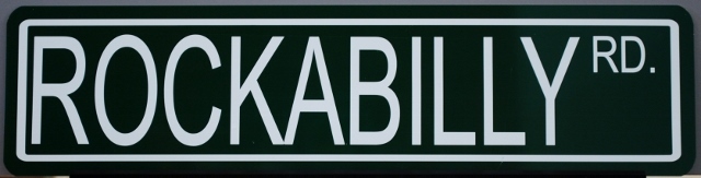 ROCKABILLY RD Metal Street Sign Music Sun Records Stray Cats Rat Rod Garage Bar