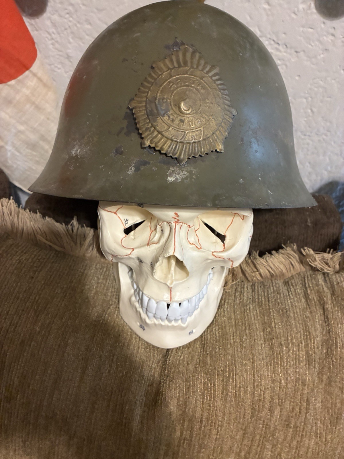 WW2 Japanese Helmet. Thailand Reuse