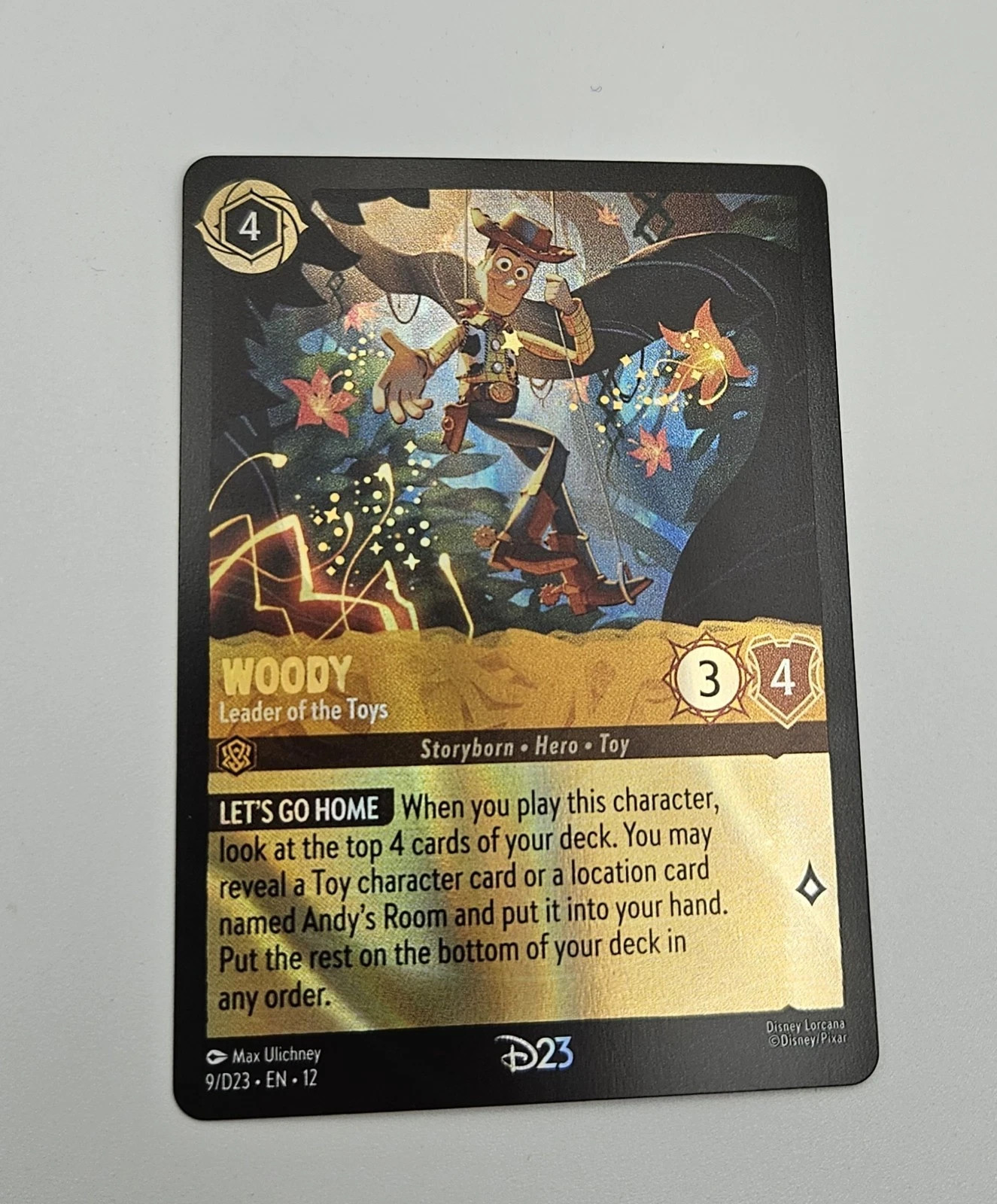 Ravensburger LORCANA Leader Toy Woody Promo Card 2026 D23 Expo Exclusive