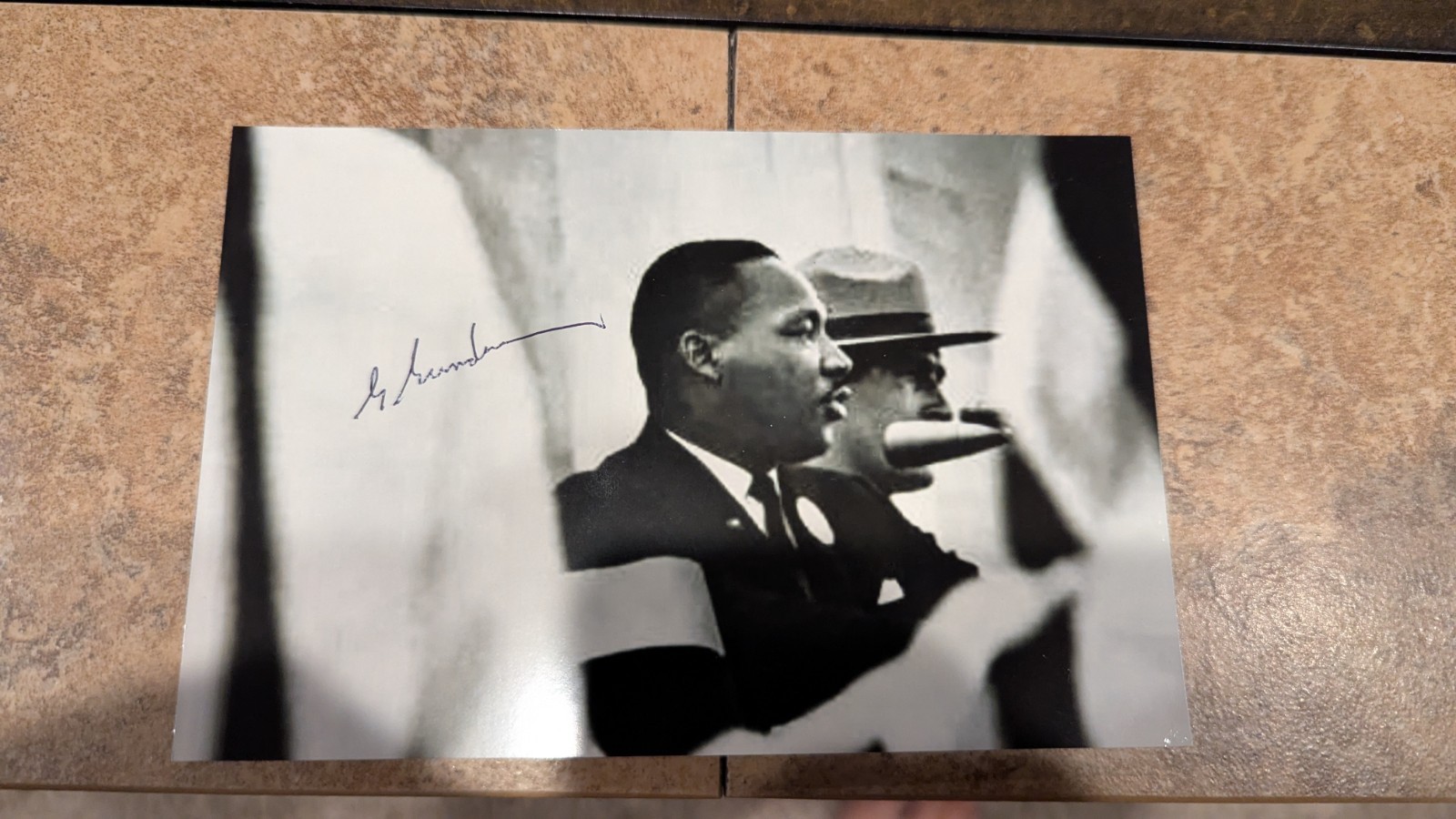 Gordon “Gunny” Gundrum Signed 4x6 Photo –Former U.S. Park Ranger Who Guarded MLK
