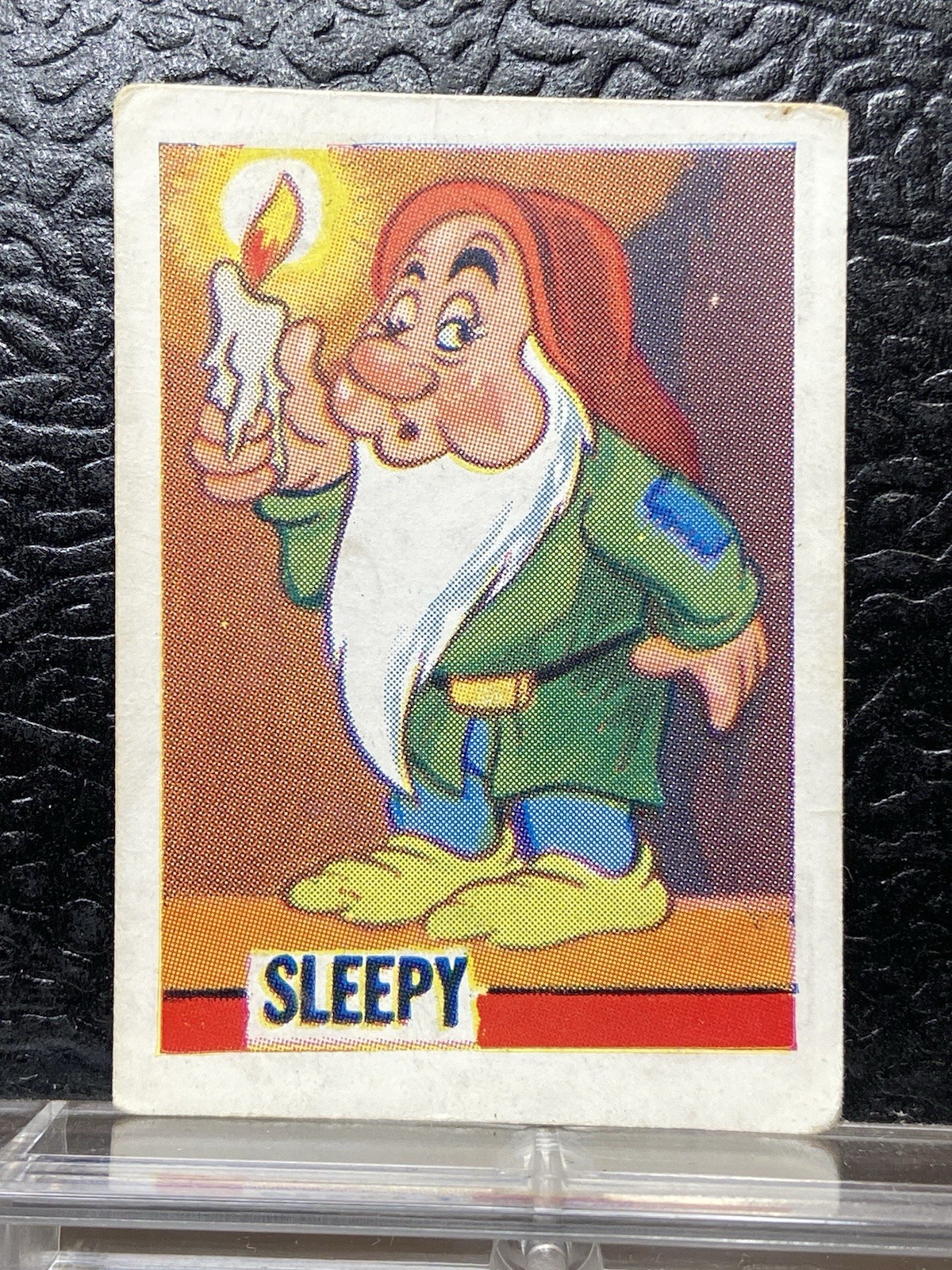 1955 Barratt Walt Disney Mickeys Sweet Cigarettes Card Sleepy Snow White