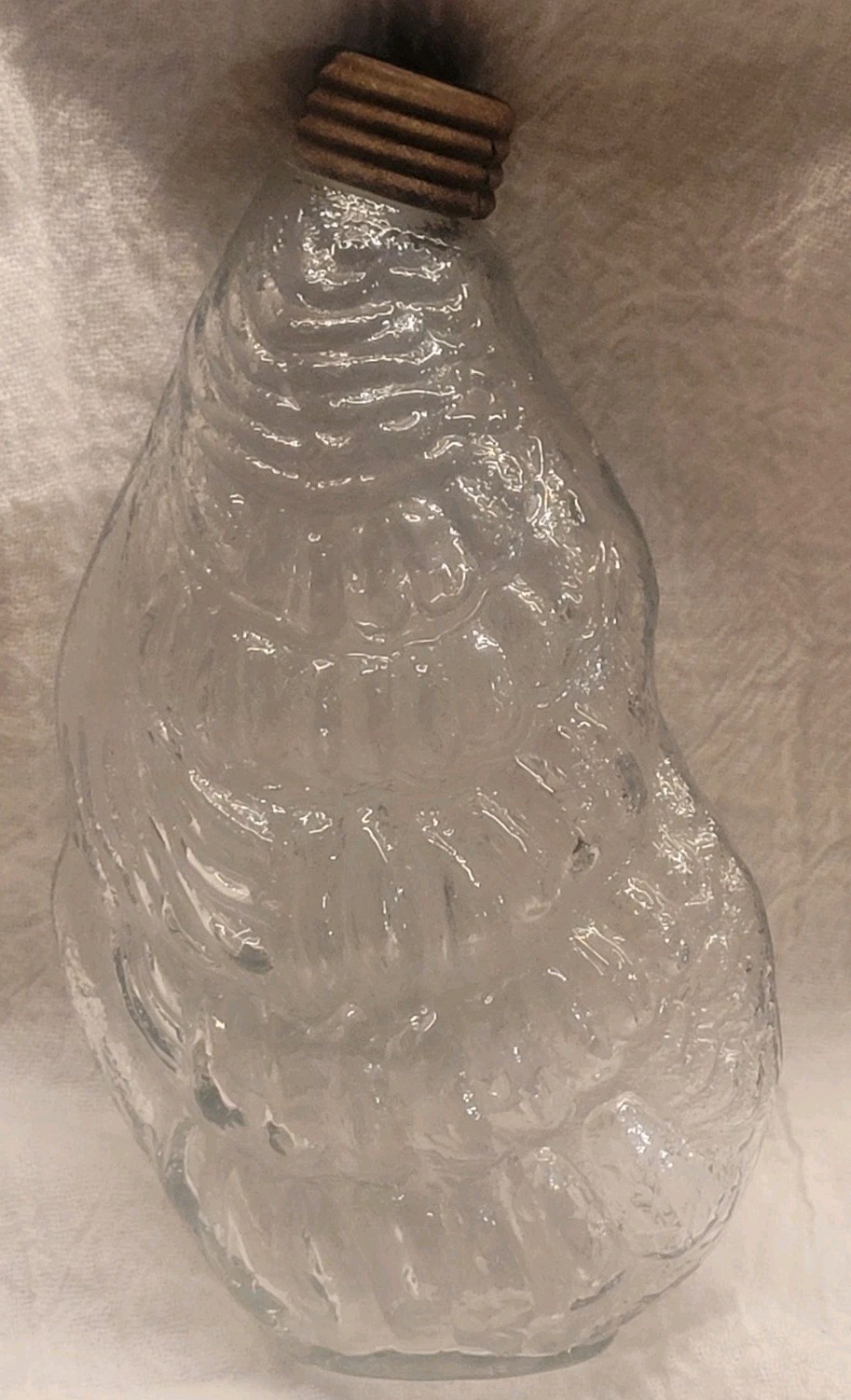 NICE FIGURAL OYSTER FLASK SHEARED TOP FOUST FROM GLENROCK PA ODD BLUE OR GRAYISH