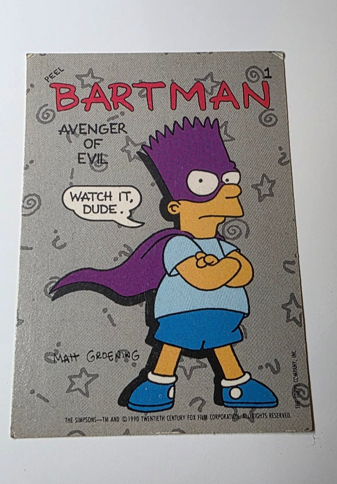 1990 The Simpsons, Bartman Avenger of Evil \
