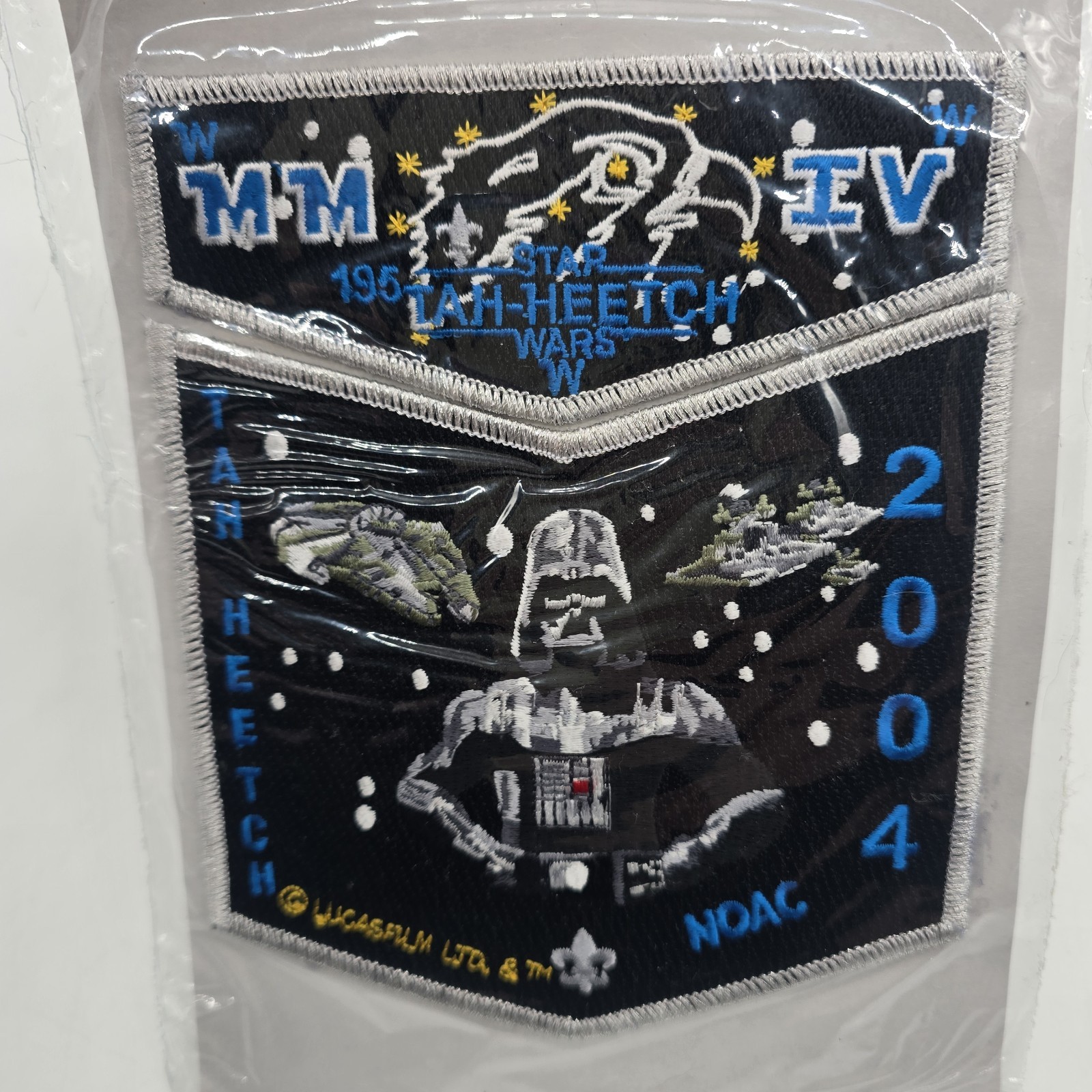 2004 BSA Boy Scout OA NOAC Star Wars Patch Set Sequoia TAH-HEETCH 195 Vader COA