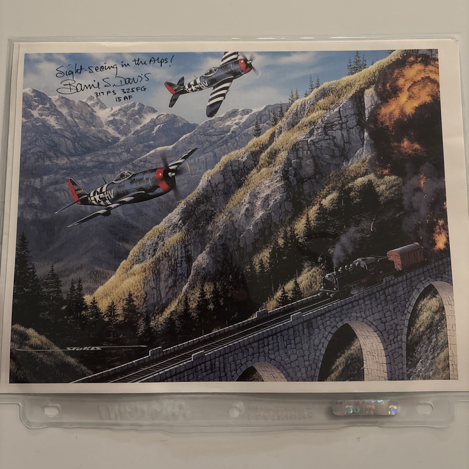Barrie S. Davis Pilot Signed P-47 Thunderbolt