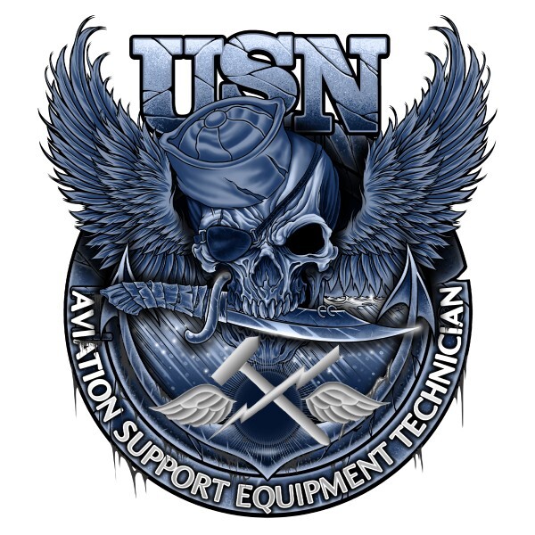 Aviation Support Equipment Technician Decal - USN Rate Decal - 4\