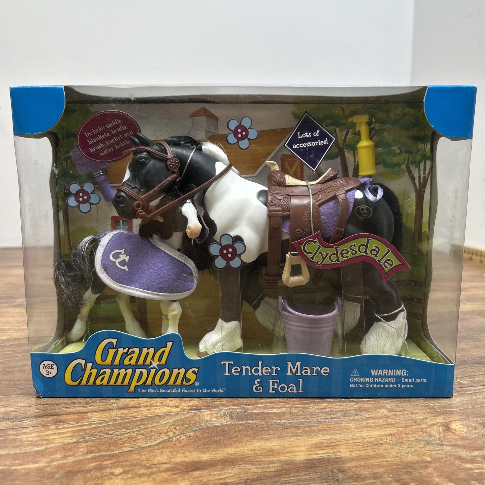 VTG Empire Grand Champions Tender Mare & Foal Playset 2006 #50124 NEW Clydesdale