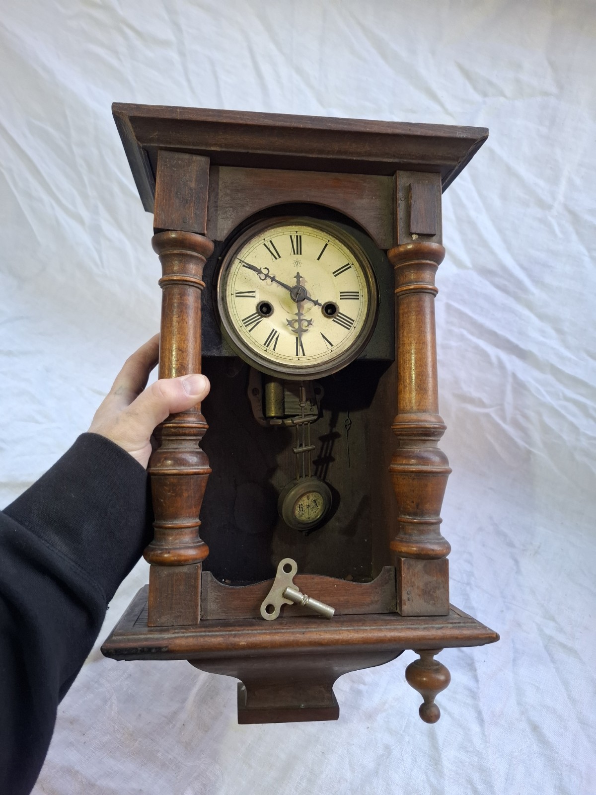 Antique Vintage Mantel Clock Untested Junghans