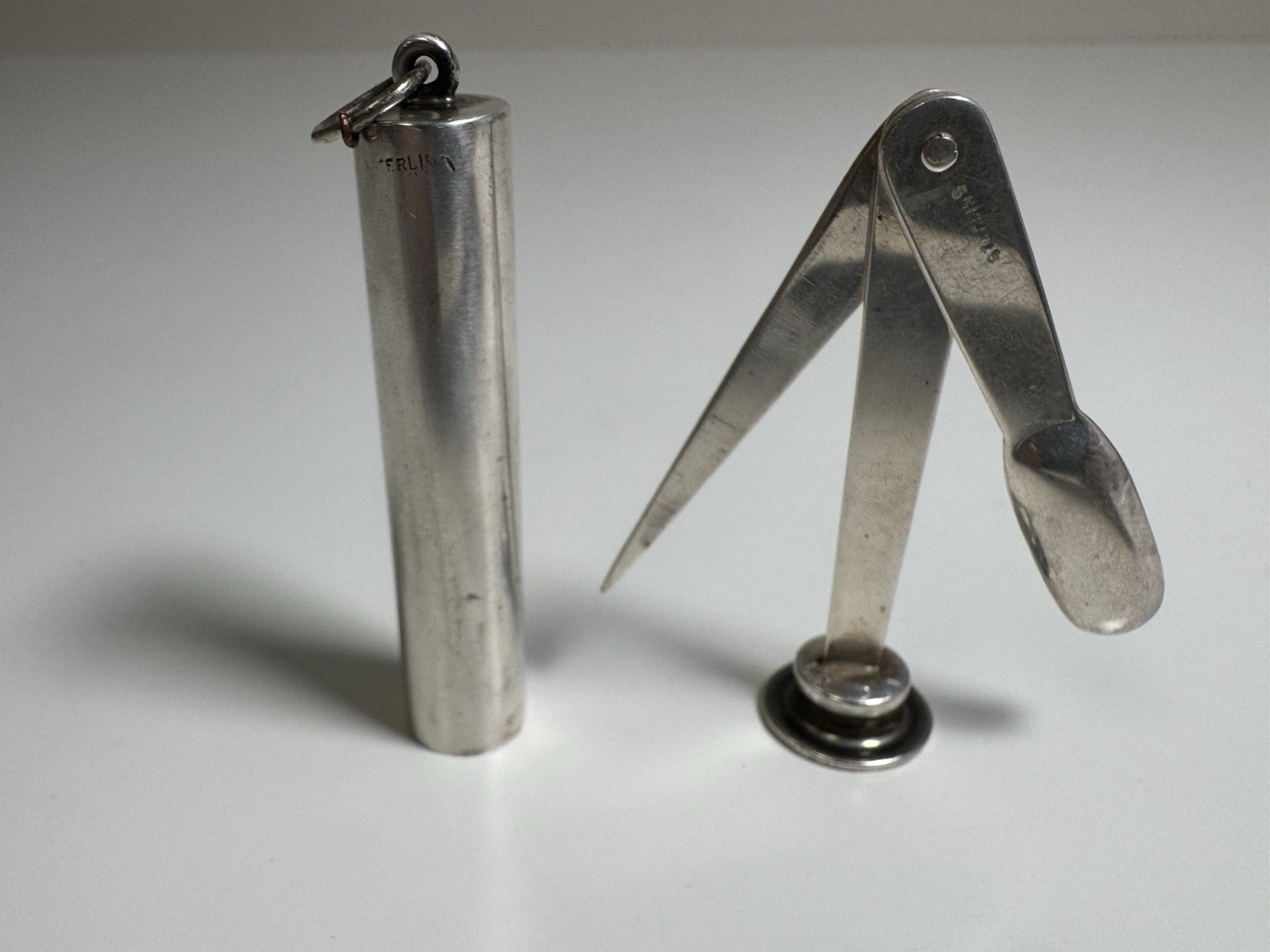 vintage sterling silver pipe tamper tool