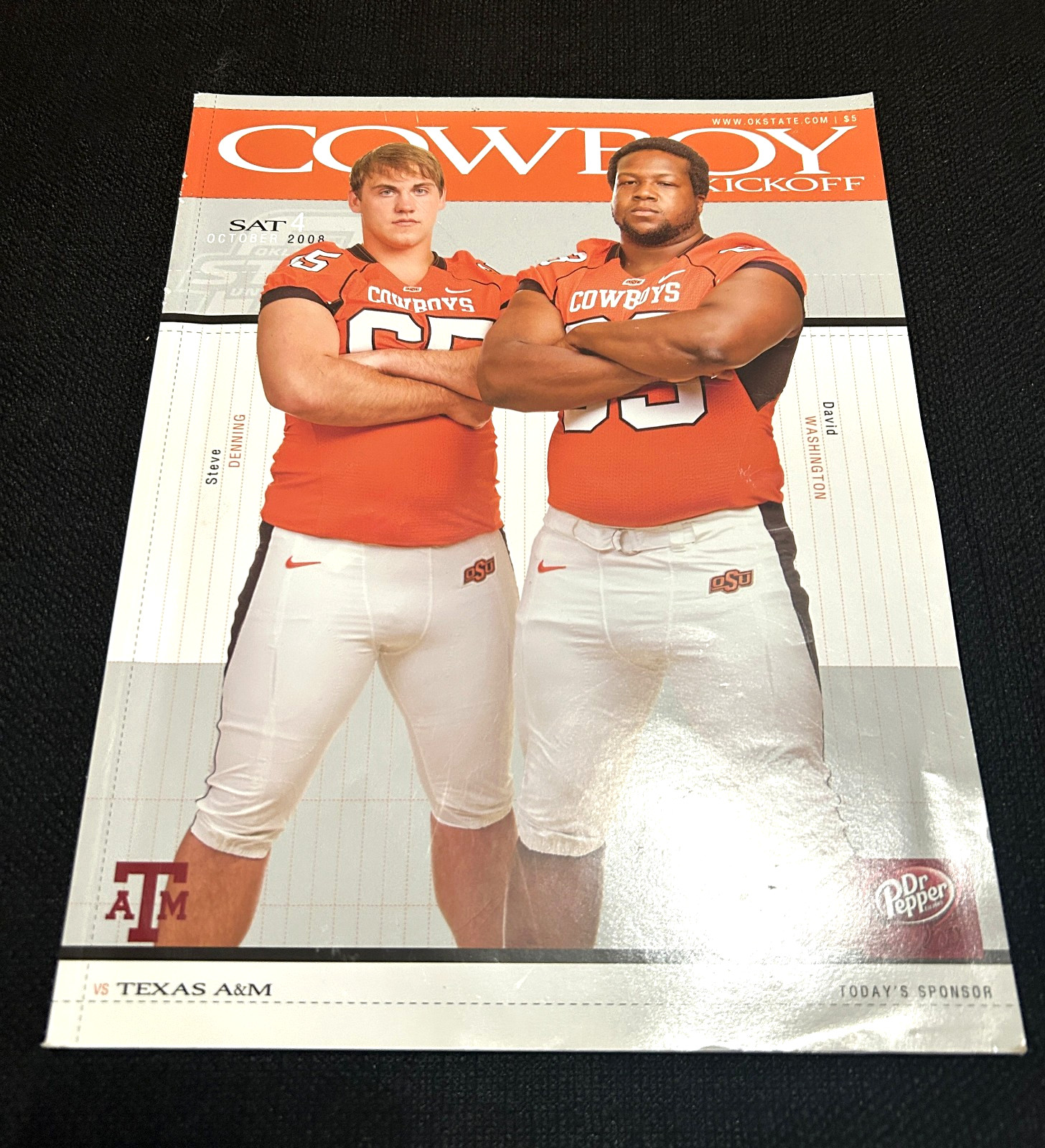 NICE Oklahoma State University vs Texas A&M football game program 2008 - OSU