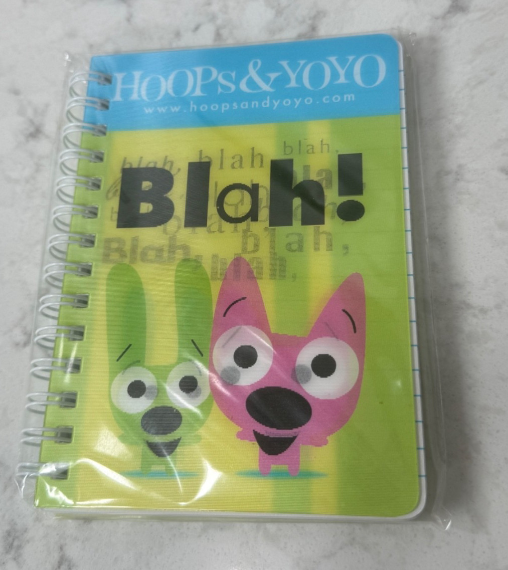 NEW Hoops and Yoyo Mini Notebook Stationary Hallmark Vintage Blah, Blah, Blah