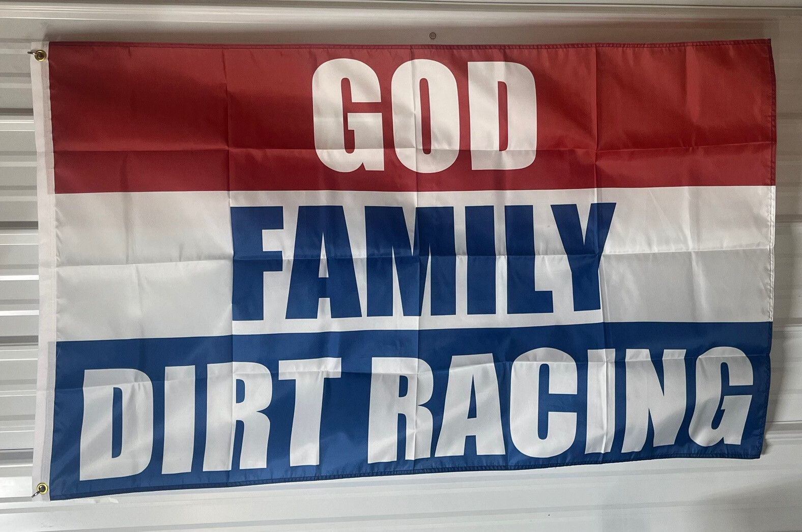 God Family Dirt Racing Flag  Beer Kyle Larson Man Cave USA Sign 3x5