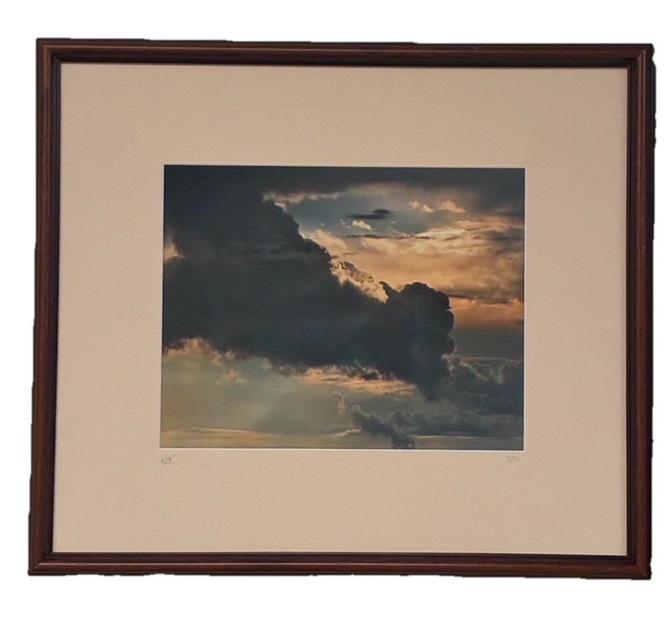 Original Framed Photograph/signed KCC/Dated/Matted/Framed/distressed clouds/  W