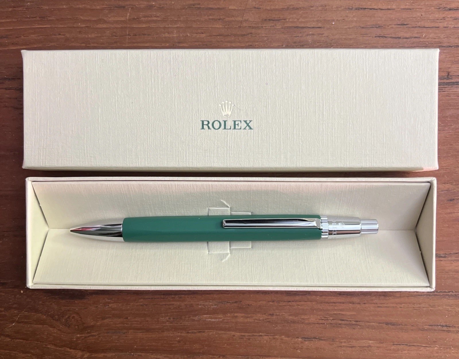 Newest Rolex Pen, Signature Green, Oyster Steel Top, VIP Only Gift