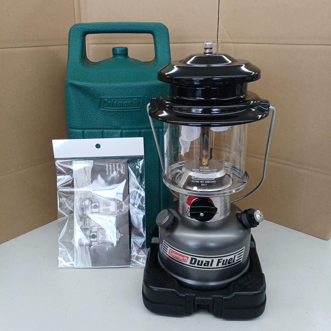 Coleman Dual Fuel 285A Gasoline Lantern Used & No Fuel Good