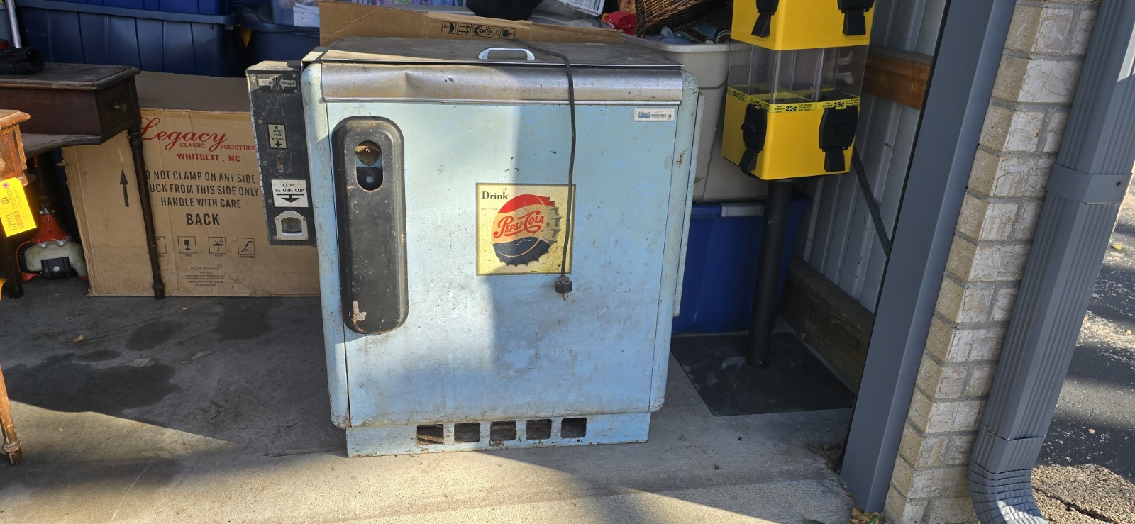 Vintage 1950s Pepsi Ideal 55 Soda Slider Vending Machine-Original & Working