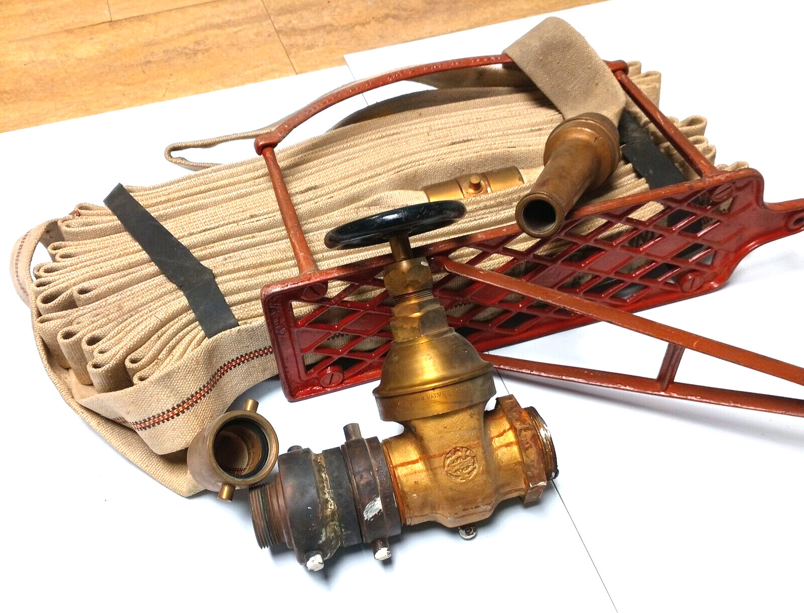 Antique Firehose J.C.N. Guibert N.Y. May 13 1884 GREAT CONDITION