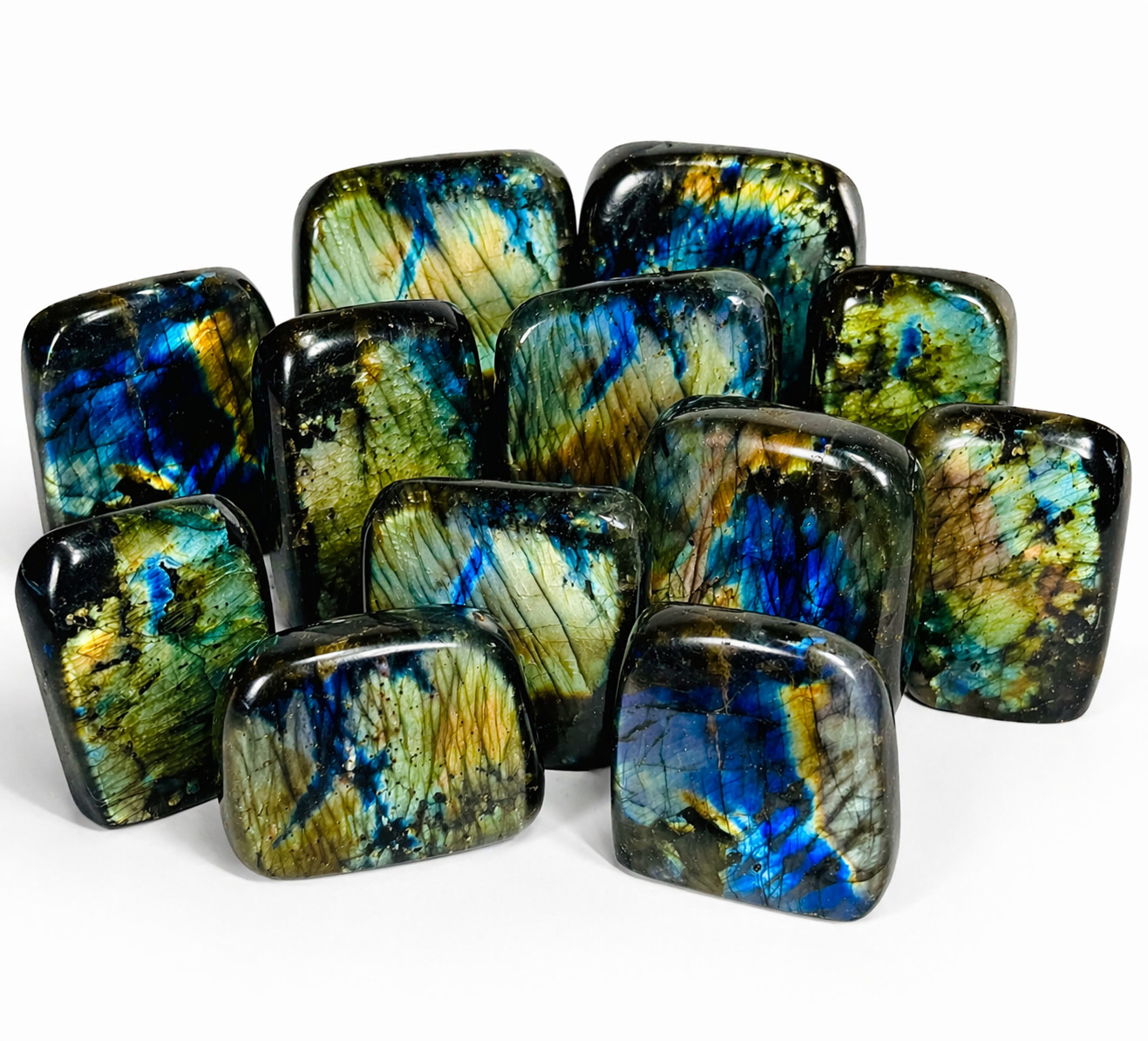 10KG Labradorite Medium & Small Freeform Bulk Lot – Natural Polished Flash Stone