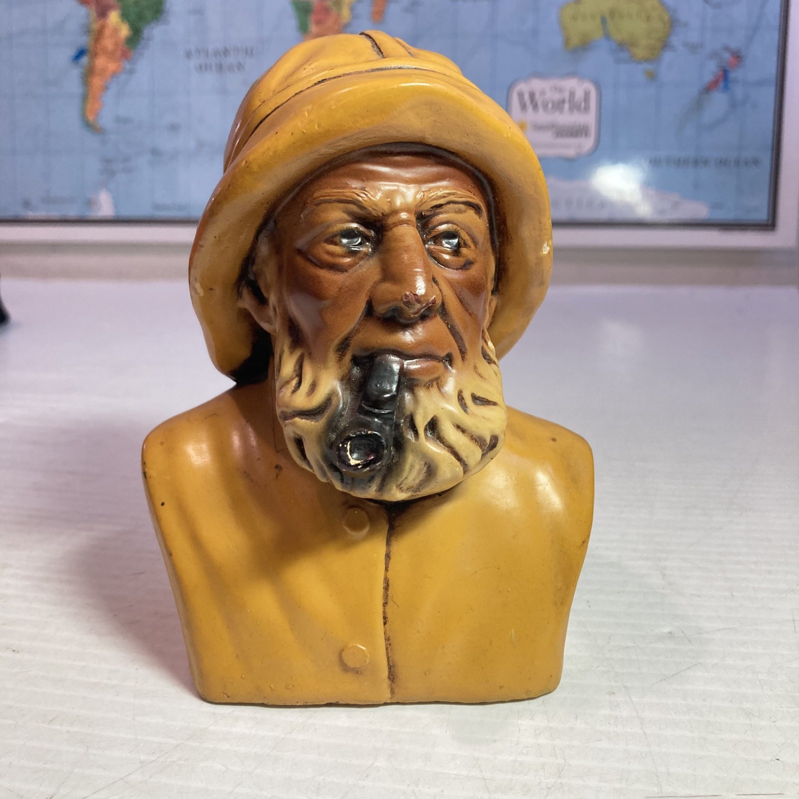 Vintage Orzeck Terrestone Sea Captain Sailor with Pipe Yellow 5.5\