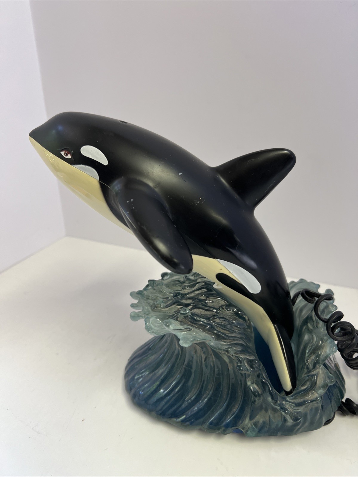 Vintage Orca killer whale Phone Telephone  Sea phone LAN-Line (Not Tested )