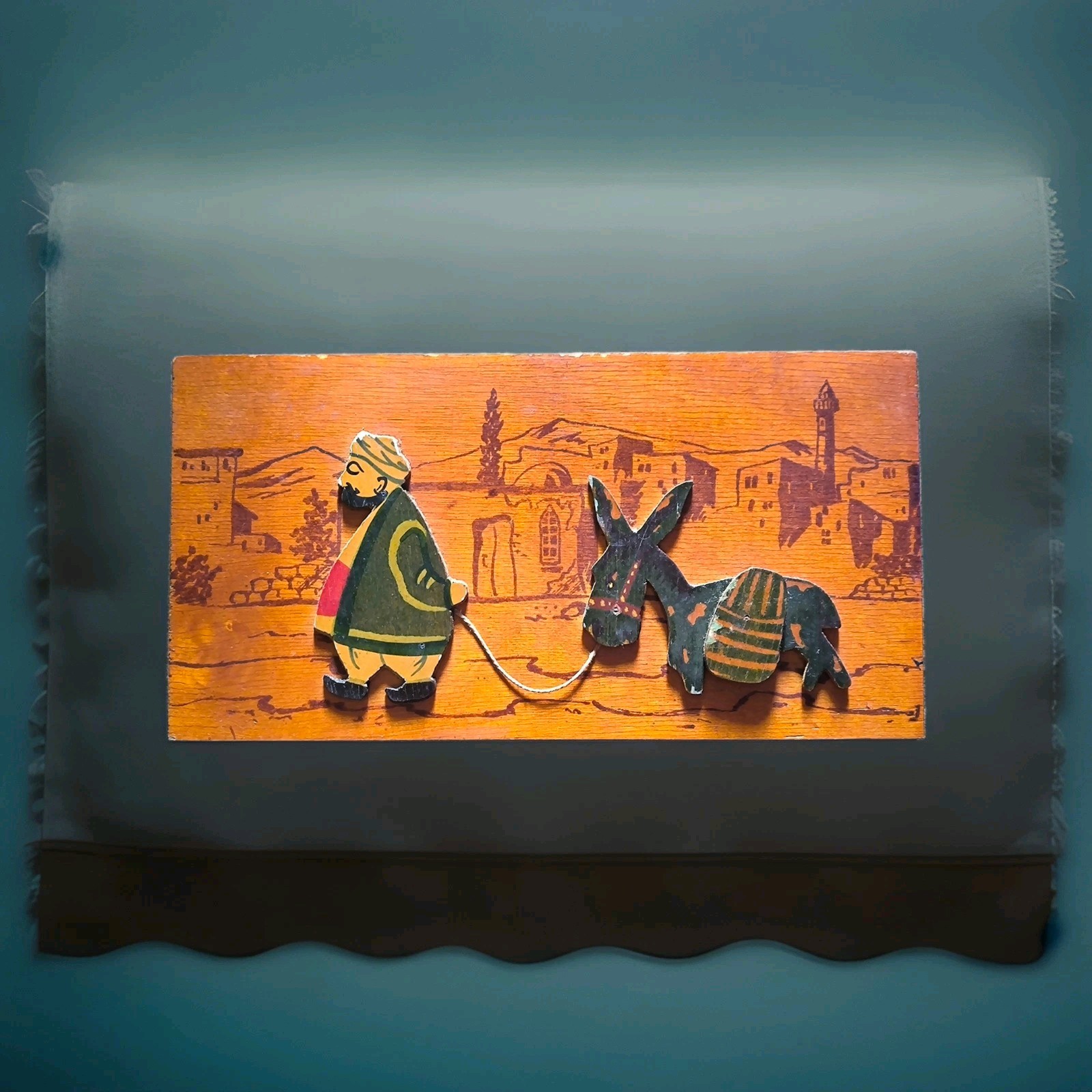 Vintage Soviet-era 3D wooden picture: 