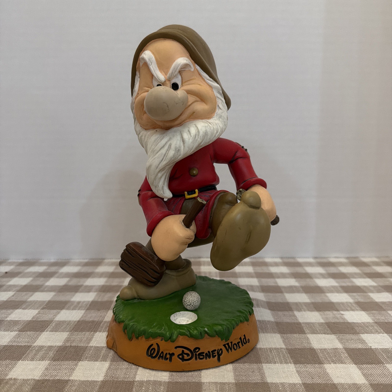 Vintage Snow White Walt Disney World Grumpy Golfer Bobblehead