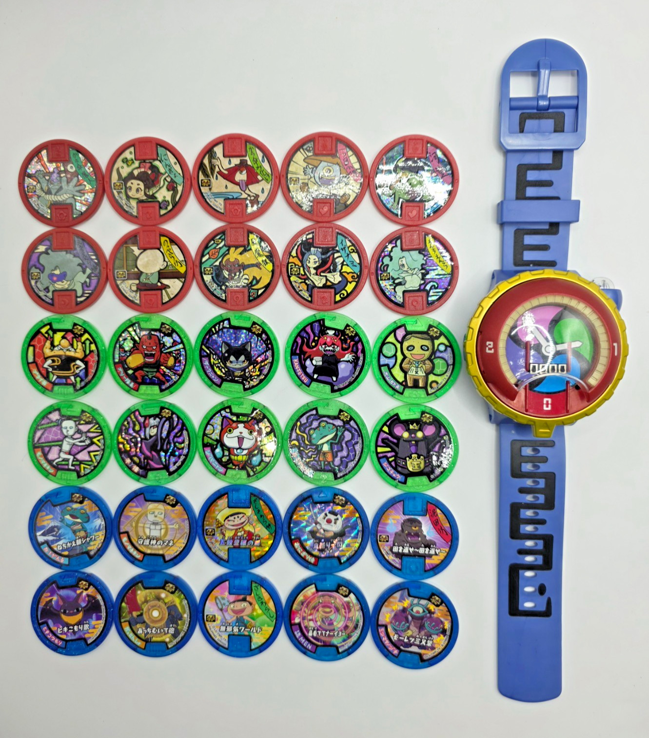Bandai DX Yo-kai Watch Type Zero Model Zero 30 Holo Medals Tested Working
