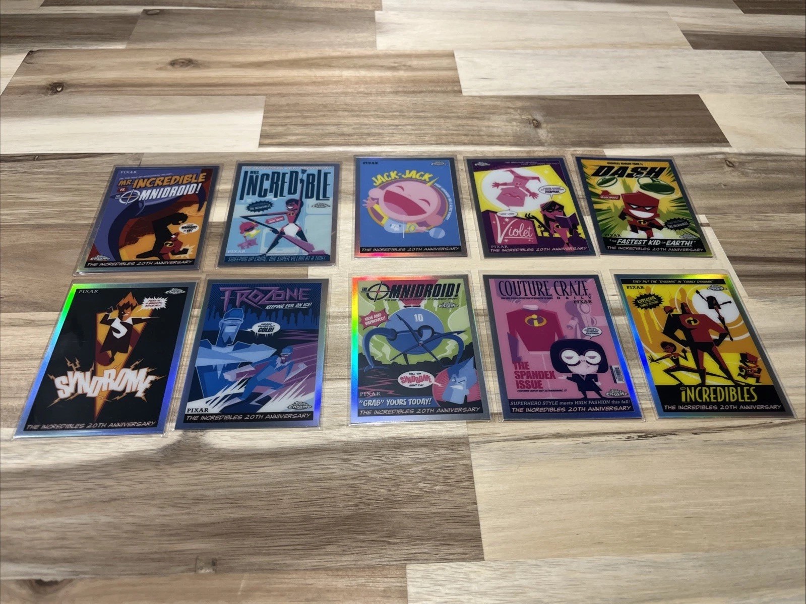 2024 Topps Chrome Disney The Incredibles 20th Anniversary #IN-1/10 Full Set