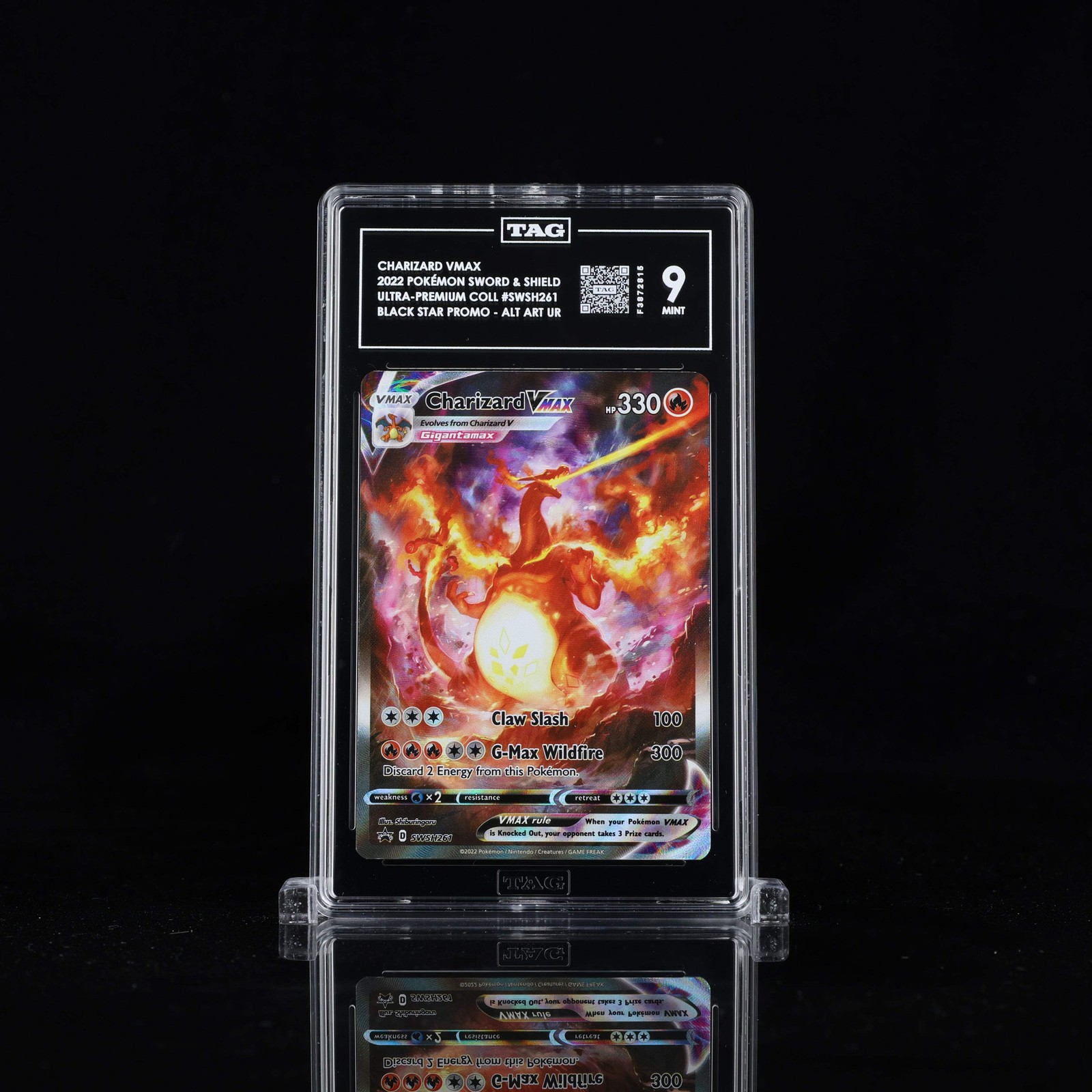2022 Pokémon Sword & Shield Black Star Promos #SWSH261 Charizard VMAX - TAG 9 MI