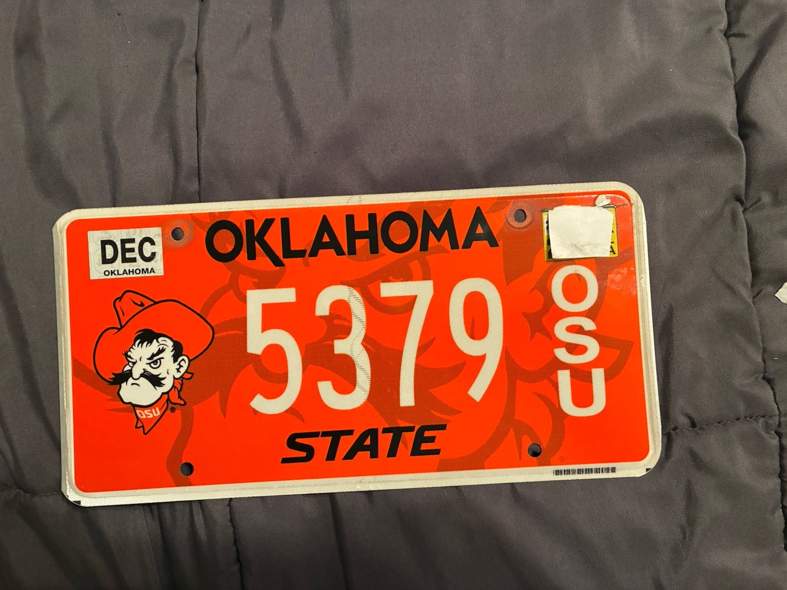 Oklahoma State University OSU License Plate Collectible Official State Issued Oklahoma State University OSU License Plate Collectible Official State Issued