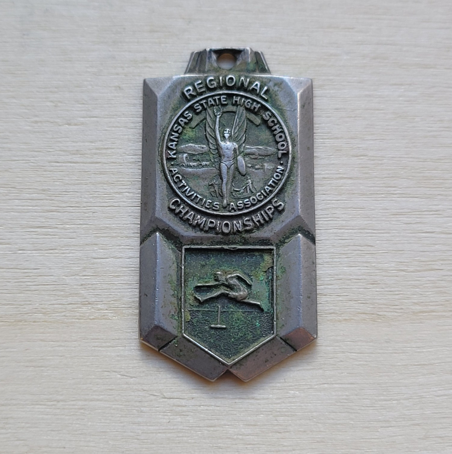 1958 Kansas State High School Regional Championships Medal For 120 High Hurdles