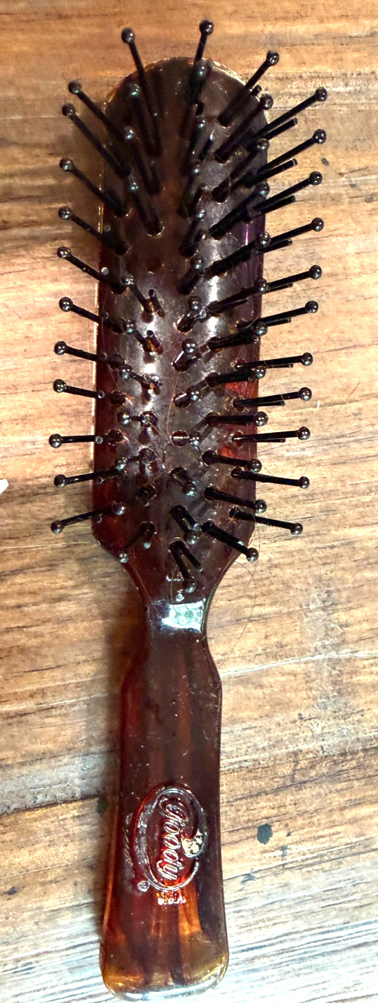 Vintage 1980s Goody Hair Brush Tortoise Shell Mock Vented Blow Styling 6” USA