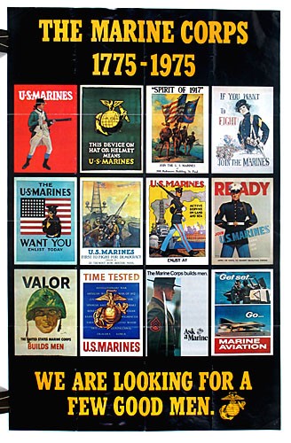 Original 1974 Marine Corps Recruiting Poster - 1775-1975