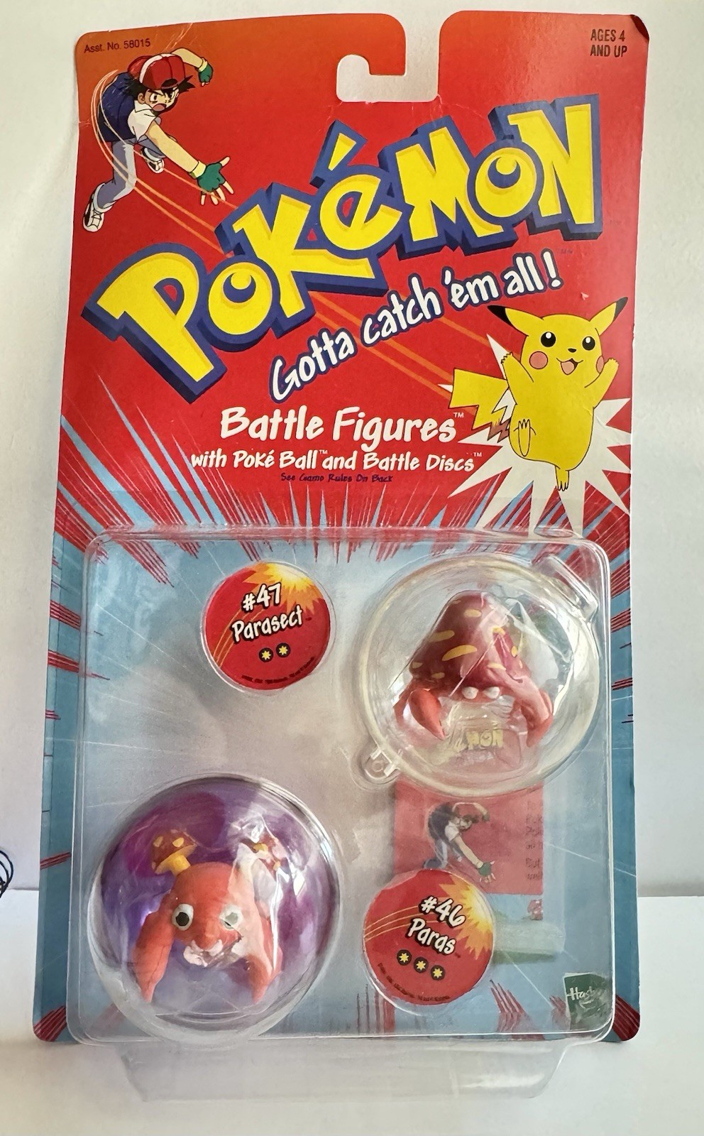 Hasbro Pokémon Battle Figures Paras #46 & Parasect #47 Boxed Original Unopened