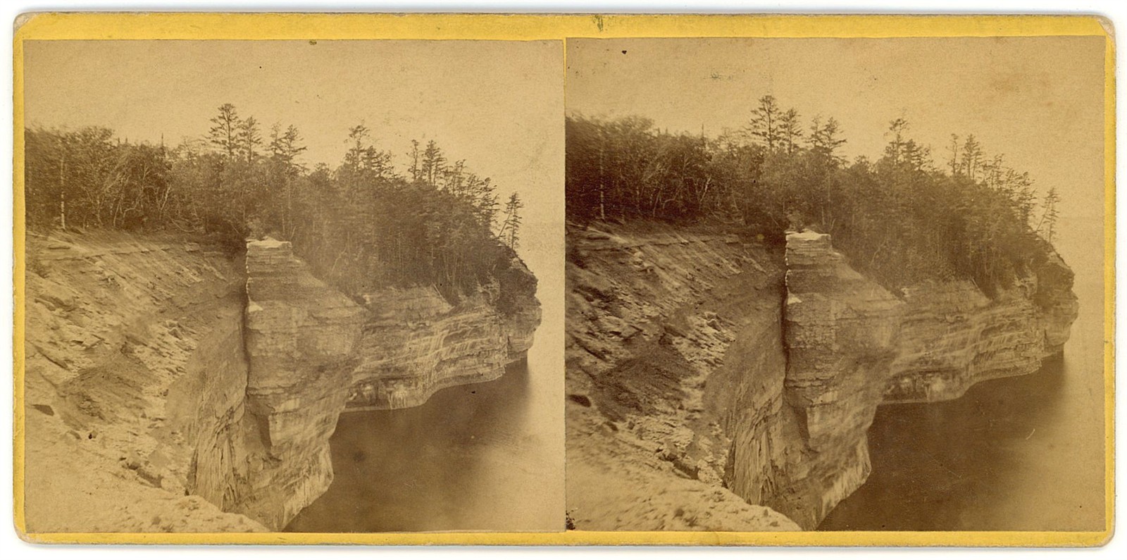 MICHIGAN STEREOVIEW - Pictured Rocks - Coastal Scenery - Bailey & Whitesides