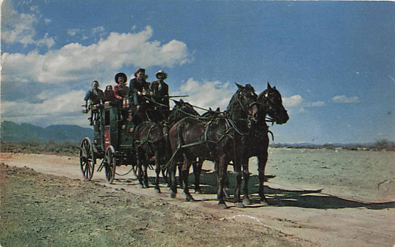Postcard AZ: Old Stagecoach of the West, Phoenix, Arizona Posted 1955