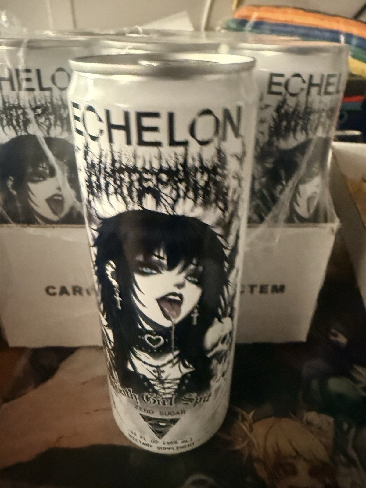 🔥Goth Girl Spit Energy Drink Echelon X Whitephosphor 1 Can 12oz IN HAND🔥