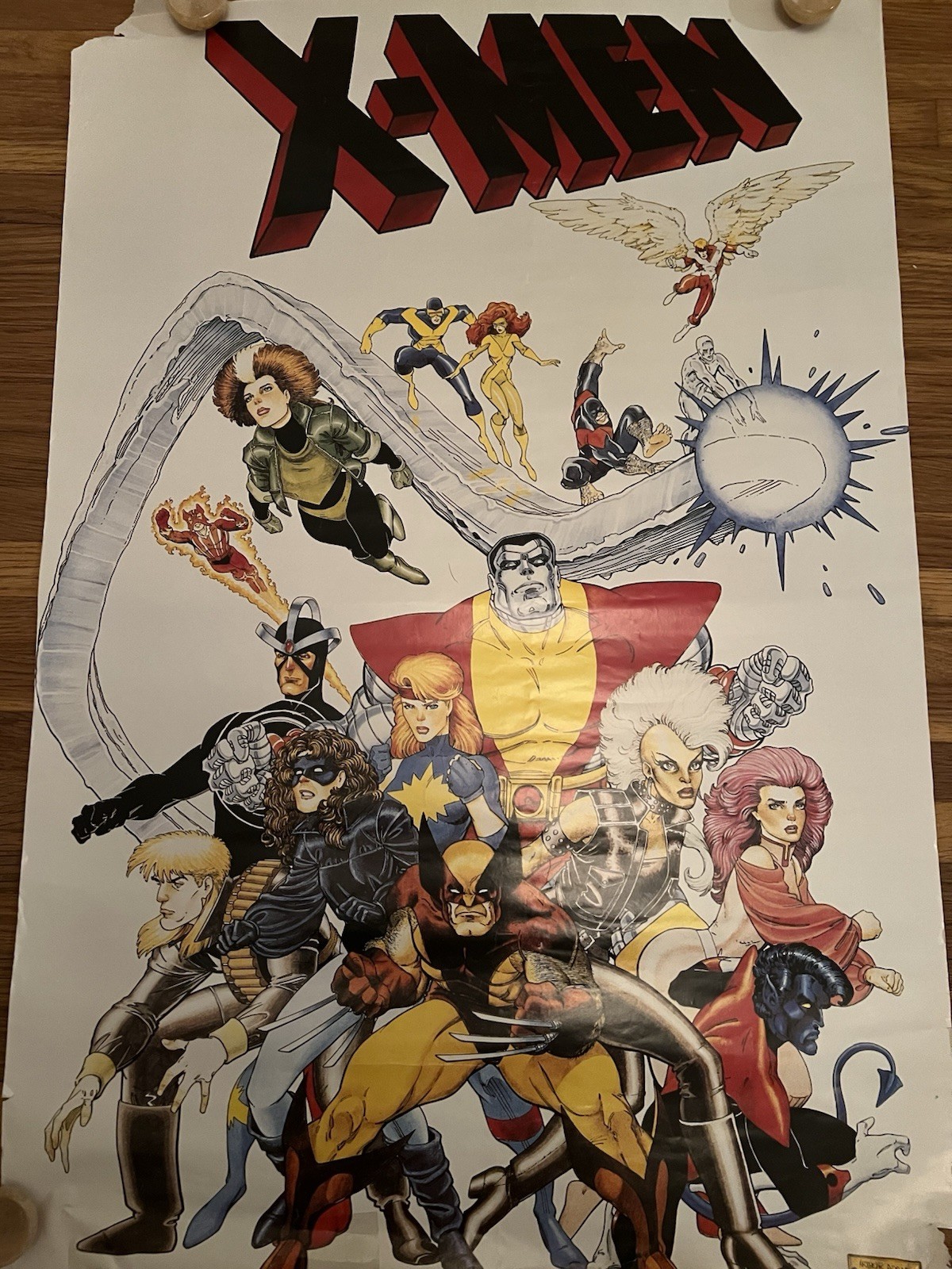 1992 Marvel X-MEN Poster 23x35 Arthur Adams Medley Publishing Vintage Wolverine