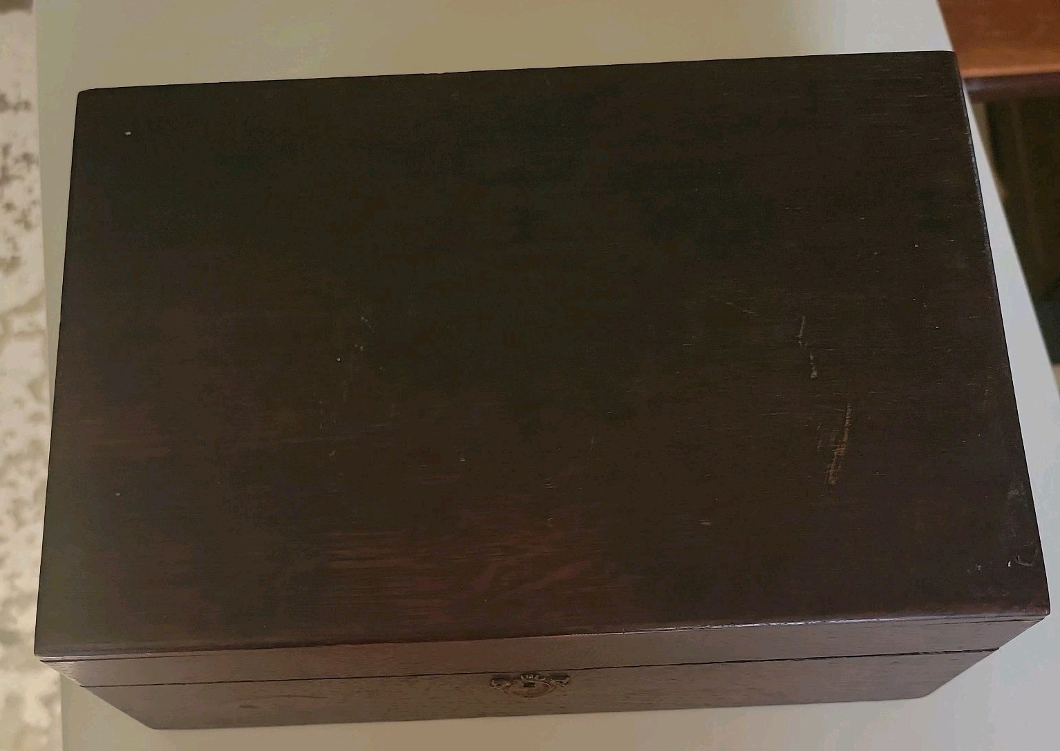 Vintage Antique 1900s Oak Tabletop CIGAR HUMIDOR Box Zinc or Tin Lined