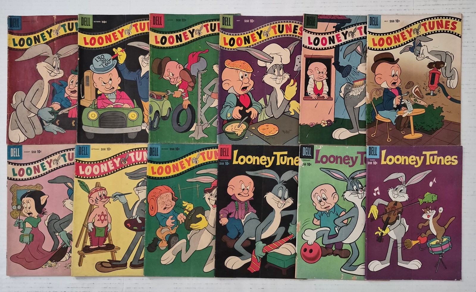 LOONEY TUNES Silver Age Lot ☆12 #184-221*VG+ VG- 1956 Leon Schlesinger Low Grade