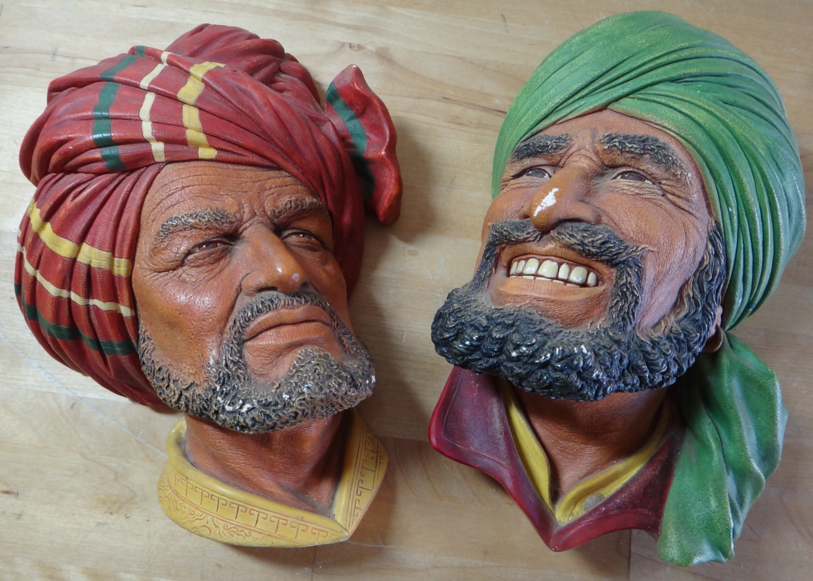 Vintage 1960\'s Bossons Chalkware Heads - Free S&H USA