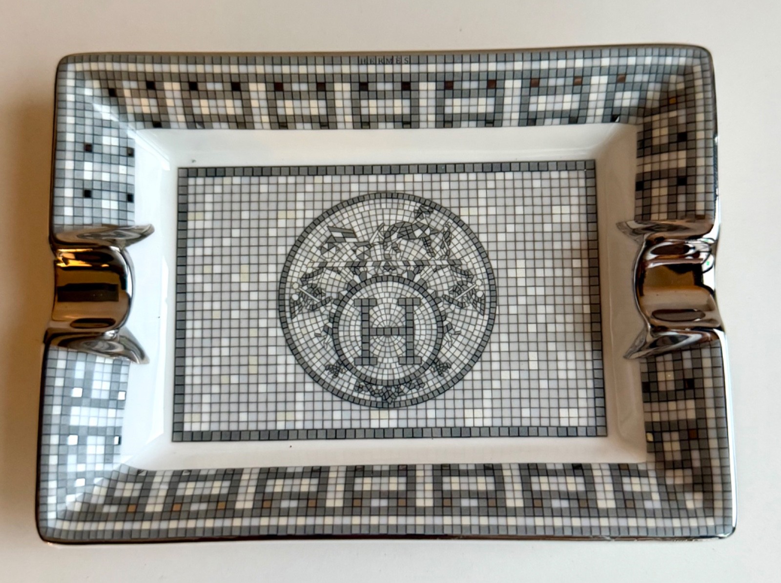 Vintage Hermes Mosaique 24 Porcelain ashtray