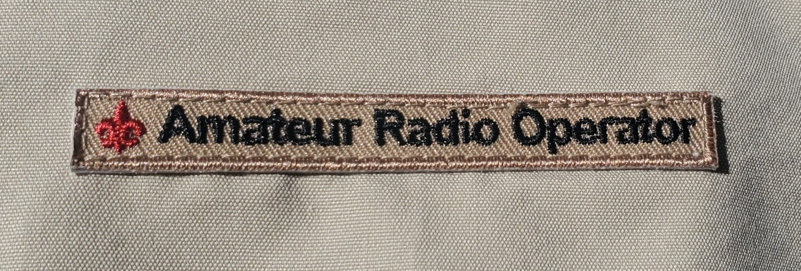 BSA Amateur Radio Operator Patch / Strip, Tan, Scouting America, 