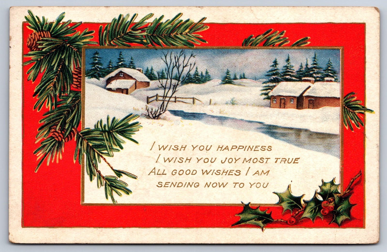 Wish you Happiness Joy Postcard