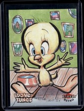 2024 Fleer Retro Looney Tunes Mike Legan #NNO Tweety Bird Sketch 1/1 picture