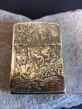 ZIPPO LIGHTER RARE 5-SIDE ZIPPO WITH VELVET BOX picture