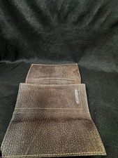 German Leather Tri-Fold Tobacco Tin Carrier 2oz Brown 1950s – Mid-Century picture