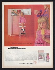 1964 FRIGIDAIRE Pink Refrigerator Ad 