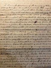 1867 Handwritten Will of Fancis Harrison - Servant and LA Plantation Historical picture